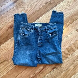 Abercrombie & Fitch High-Rise Button-Fly Jeans - Blue Wash